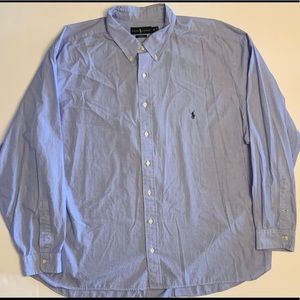 Ralph Lauren Button Down Shirt Size 3XB Blue EUC